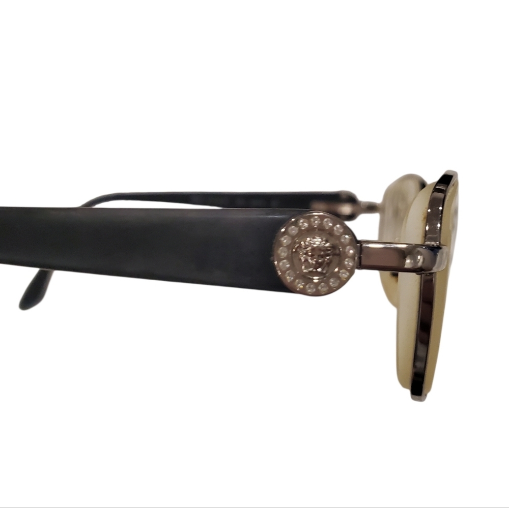 Vintage Versace Eyeglass Frames Glasses with Medusa & Swarovski Crystals - Picture 10 of 15